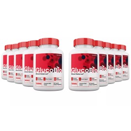 GlucoBio Blood Support Capsules, Max Strength, Gluco Bio Capsules (10 Pack)