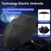 HOTUT Automatic Folding Rain Umbrella, Windproof Folding Travel Umbrella Compact