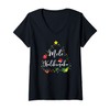 Women's Mele Kalikimaka Shirt for Women, Hawaiian Christmas V-Neck T-Shirt,