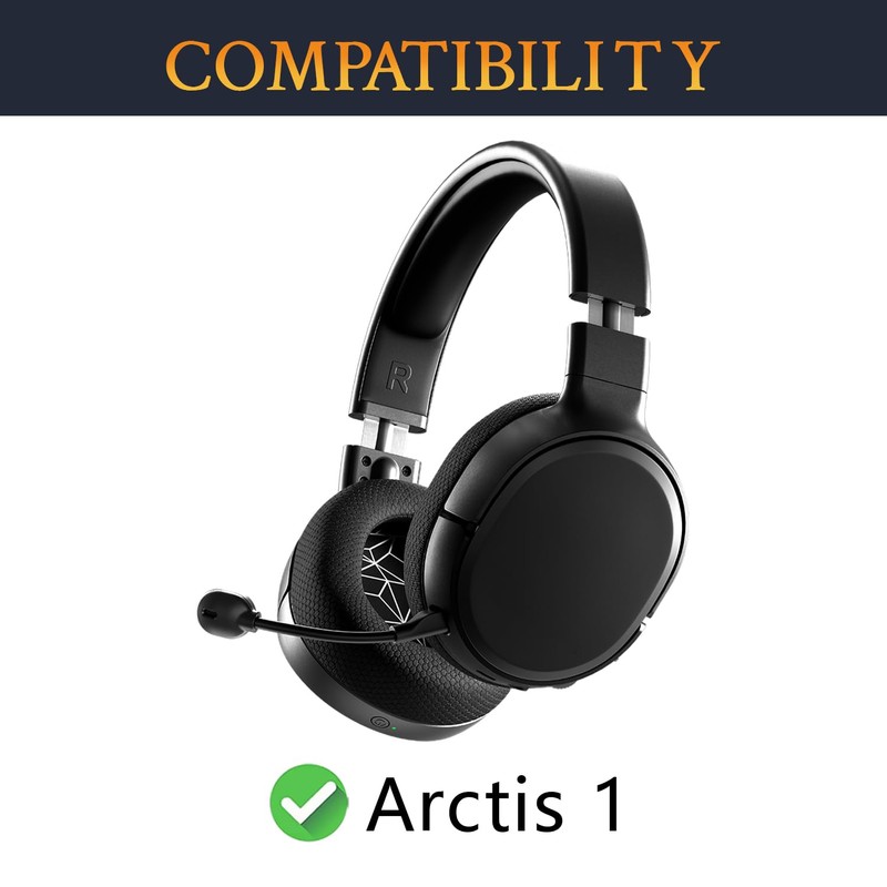 SOULWIT Replacement Headband Pad Kit for SteelSeries Arctis 1 Headphones,