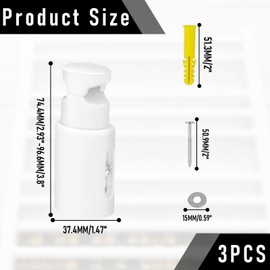 Set of 3 Radiator Brackets, Adjustable Holder for Bathroom Radiators, Radiator Console, Radiator Wall Mount, Radiator Mount, Bathroom Radiator Holder for Straight or Curved Bathroom Radiators