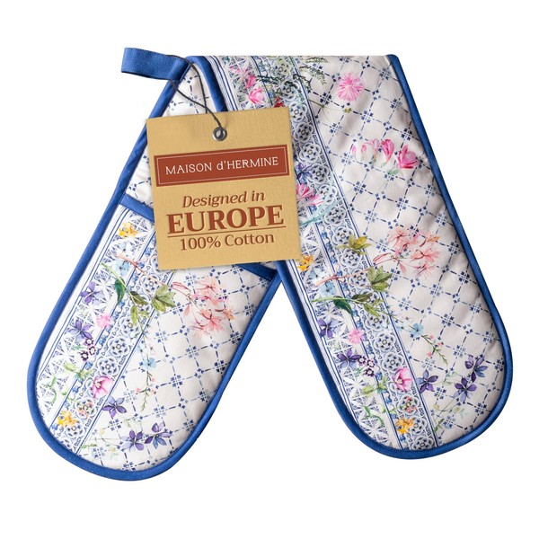Maison d'Hermine Double Oven Mitts 100% Cotton 7"x35" Double Oven