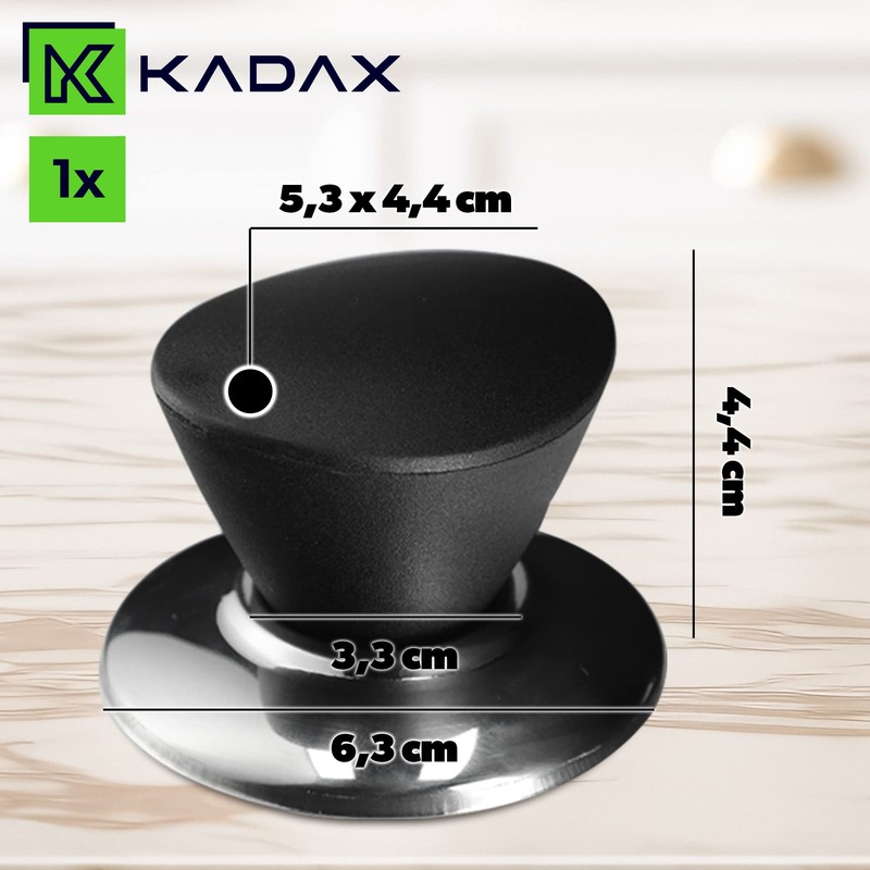 KADAX Pot Lid Handle, Plastic and Stainless Steel Fireproof Lid