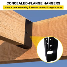 SRNETKJ 12 Pcs Heavy Duty 2x4 Joist Hanger Outdoor Concealed-Flange Hanger, Face Mount Joist Bracket for 2"x4"(Actual 1.5"x3.5") Beam,Swing,Wood Fence, Q235B Steel Powder-Coated