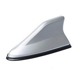idain Universal Car Roof Mounted Functional Antenna Aerial Shark Fin Signal Antenna Base,Silver
