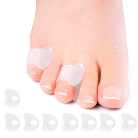10 PCS Gel Toe Separators, Toe Spacers Womens, Toes Separators, Toe Dividers, for Curled Overlapping Separate Toe Correct(Transparent)