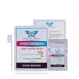 Existing Beauty Dark Brown Eyebrow Henna for Eyebrow Color- Henna Brow Tint Kit 3 pack