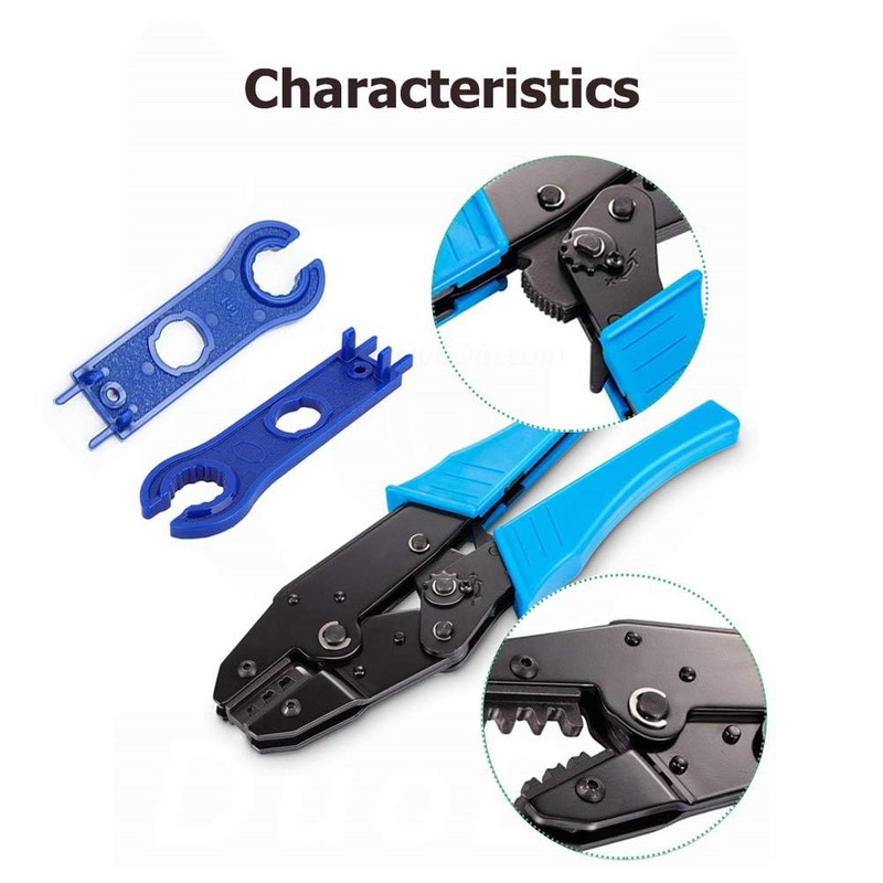 iSunergy Solar Panel Crimping Tool,Crimping Tool Kit with 10PCS Connectors
