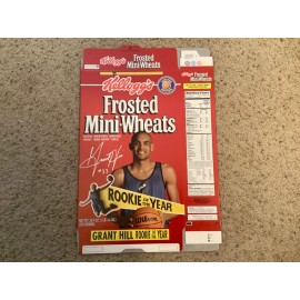 Kellogg VTG 1995 Kellogg’s Frosted Mini-Wheats GRANT HILL ROTY Empty Cereal Box Flat