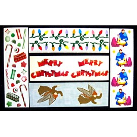 Mrs. Grossman’s Mrs Grossman Vintage 'Christmas' Themed Sticker Sheets  (Set D) Five Full Sheets