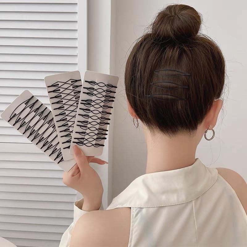 12Pcs Black Hair Bobby Pins, Mini Invisible Bangs Clips, Fashion
