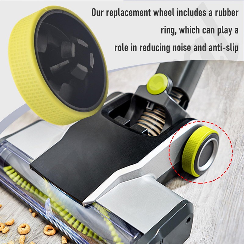 2 Pack Upgraded Replacement Cordless Vacuum Cleaner Wheels for Ryobi