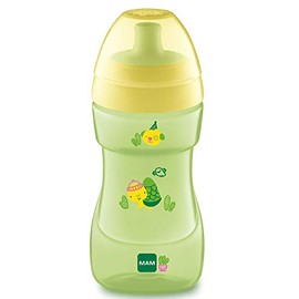 MAM Plastic Sports Cup ZEDMM224N 12m+ Leak Proof Cup, 11oz (330ml) - Yellow