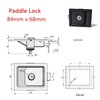 RV Trailer Lock - Trailer Toolbox Locks Paddle Handle Lock