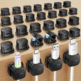 30-Pack Magnetic Cable Clips - Ultimate Cord Organizer