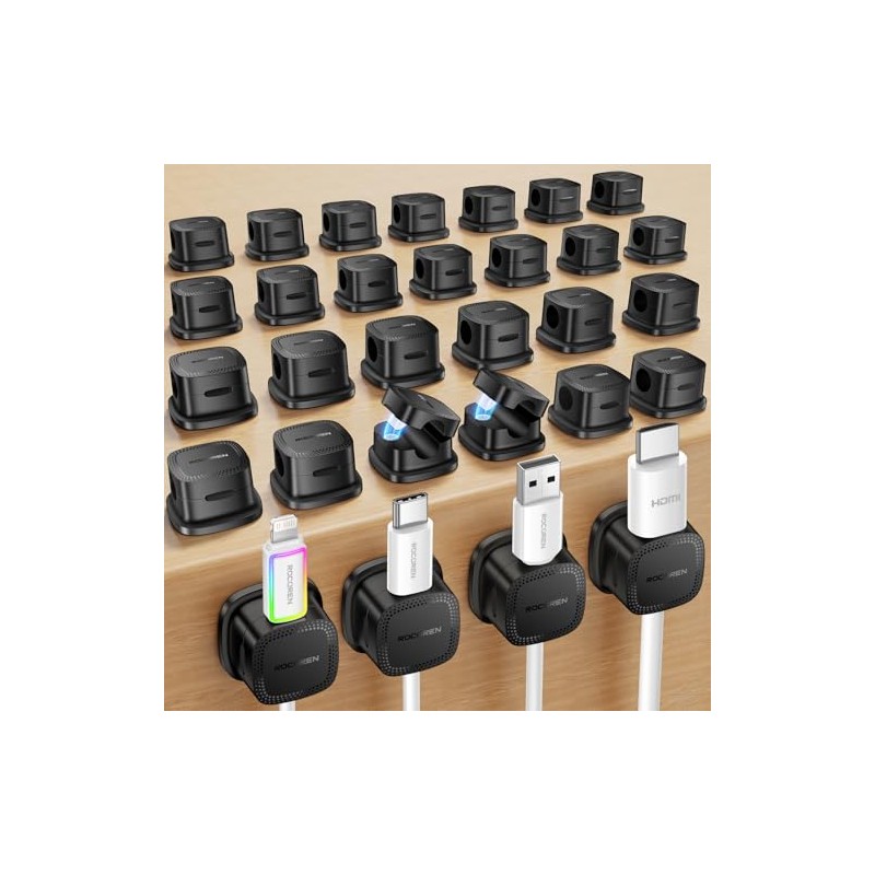 30-Pack Magnetic Cable Clips - Ultimate Cord Organizer