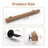 4FT- Wooden Stair Handrail,Staircase Indoor Outdoor Handrail,Wall Mounted Barrier Free
