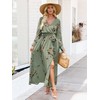 ANRABESS Women’s Long Sleeve Floral Maxi Dress Boho Flowy Wrap