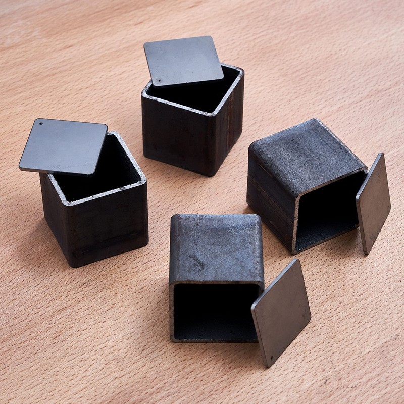 4 Pack 2"x2"x2" Upright Can For Canister Damascus Steel Tubes