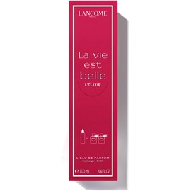 Lancôme La Vie Est Belle L'Élixir Eau De Parfum - Perfume de Mujer, Fragancia Floral Aterciopelada con Notas de Licor de Frambuesa, Cacao y Violeta, Recarga 100ml
