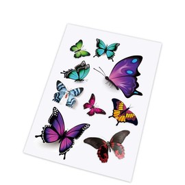 Butterfly Vinyl Car Stickers, Butterflies Insect Scratch Cover Waterproof Bumper Decals for Automotive, Motorcycle, Helmet, Luggage, Window, Wall, Home Decor, Easter (Type B)