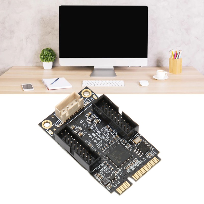 Mini PCIE to USB3.0 Front Expansion Card Dual 19PIN 5Gbps
