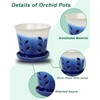 vensovo 5.5 Inch Ceramic Orchid Pot - Orchid Pot with