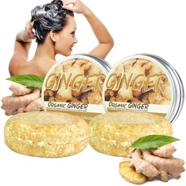 Ginger Hair Regrowth Shampoo Bar, Ginger Shampoo Soap, Ginger Hair Growth Shampoo Bar, Anti Hair Loss Shampoo Soap, Promotes Hair Growth, for All Hair Types, Pack of 2