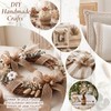 6 Rolls Wired Burlap Ribbon, Natural Jute Mesh Lace Ribbon