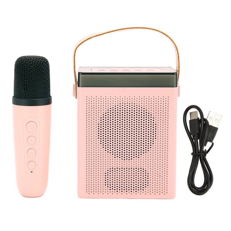 Karaoke Machine Set with RGB Light Rechargeable Bluetooth Speaker with