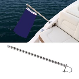Boat Flagpole, Bow Rail Flag Holder, Boat Flagpole Kit, 40 cm/15.7 Inch Boat Flag Pole, Stainless Steel Rail Hardware Fittings for Ships, Yachts