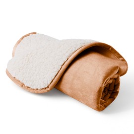 Bigbeer Cat Blanket,Waterproof Dog Blankets for Small Dogs, Washable Pet Puppy Sherpa Throw Protector for Bed Couch Sofa Furniture Reversible(25"x35",S,Orange)