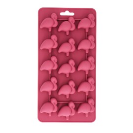 Fewo 15-Cavity Flamingo Ice Cube Tray, Food-grade Silicone Mold for Chocolate, Candy, Cookie, Fondant, Jello, Mini Soap, Baking, Bath Bomb, Candle