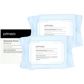 Primera Moisture Cleansing Tissue 50 sheets x 2 Soft fabric cleansing tissue / 프리메라 모이스처 클렌징 티슈 50매 x 2개 부드러운 원단의 클렌징티슈