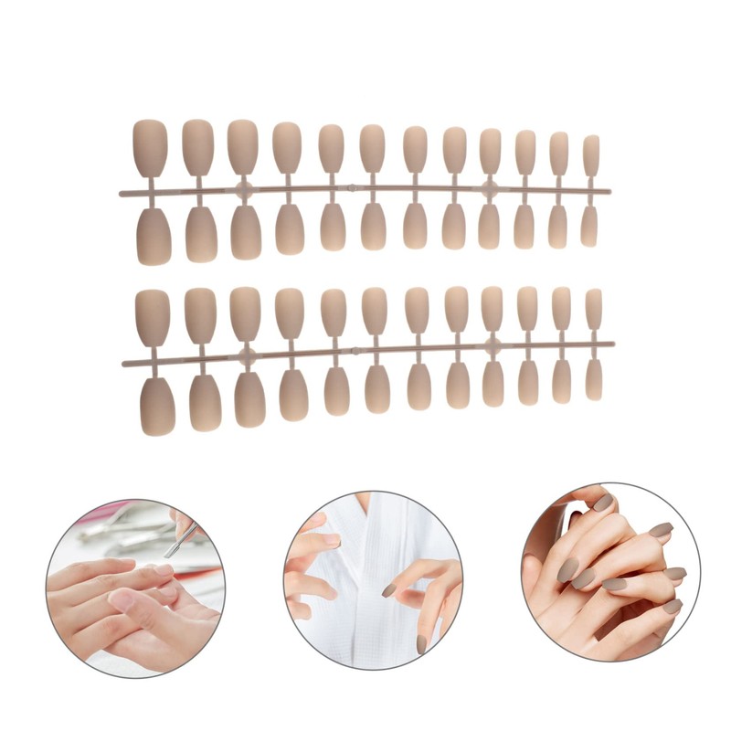 Baluue 1 Set Nail Art Wear Toenails Fake Nails Pink