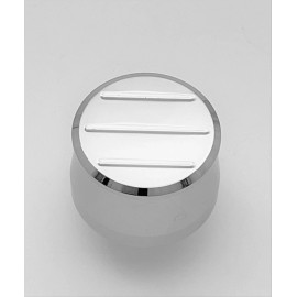 HRC Aluminum Valve Cover Breather Push-in 1.25" Hole Universal Ball Milled Chrome