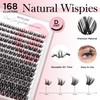 BEYELIAN Lashes Clusters D Curl 182 Pcs 10-16mm Cluster Lashes