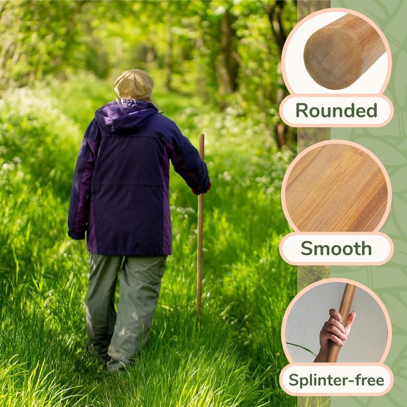 BambooMN Bamboo Bo Staff Round End - Diameter: 1.37", Length: