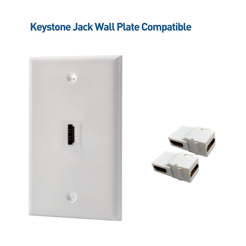 MTUERANC HDMI Keystone Jack, (2-Pack) Gold-Plated 90 Degree Angle HDMI