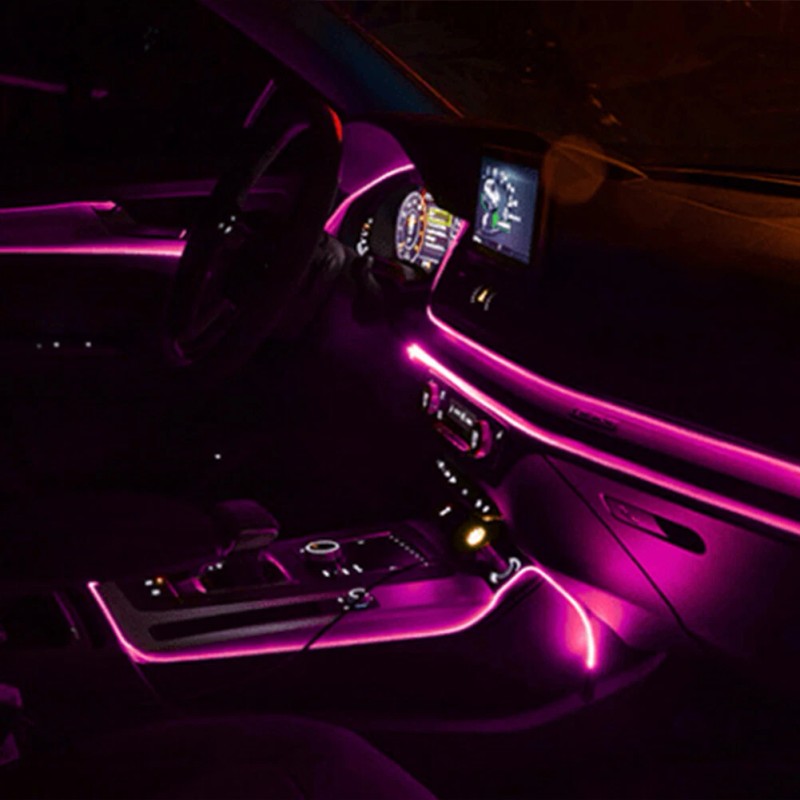 Unbranded Pink LED Car EL Wire Neon String Strip Lights