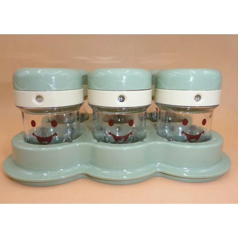 Baby Bullet Food Jar Storage Containers w/Tray Date Dial **BRAND