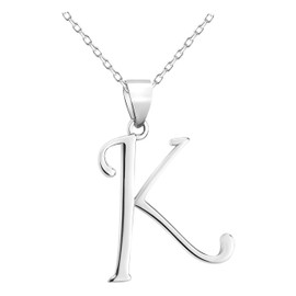 SOFIA MILANI Women's Necklace, 925 Silver, Letter Pendant, Sterling Silver