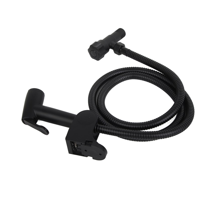 G1/2 Black Stainless Steel Handheld Toilet Bidet Sprayer Set Attachment