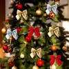 90pcs Christmas Tree Bow Ribbon Bows Glitter Twist Tie Bows