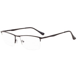 Eyekepper Qualität Halbrand Metall Lesebrille Federscharnier Lesehilfe in Schwarz+1.75
