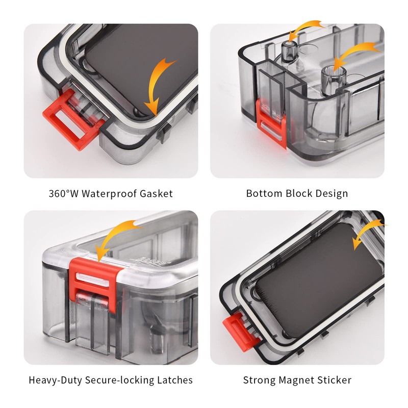 ECOFT Small Tackle Box 8pcs Removable Freely Assemble Fishing Tackle