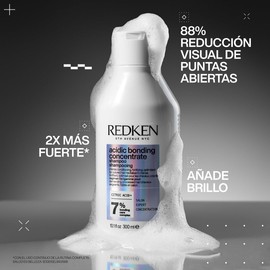 REDKEN - Shampoo 300ml + Tratamiento sin enjuague Acidic Bonding Concentrate de Redken 150ml | Reparan, mejoran la manejabilidad y ayudan a prevenir el quiebre del cabello | Proporcionan máxima reparación y acondicionamiento intenso | Bonding Complex y á