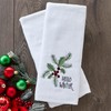 SKL Home Christmas Hello Winter Holly 3D Hand Towel 2pc