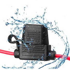 VANTRONIK Waterproof Inline Fuse Holder 3 Pack for ATO ATC Medium Blade Fuse in Vehicle/Boat/RV/Tractor, 14 Gauge AWG Wire,10 Inches Long