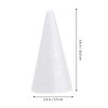 12pcs Foam Cone White Polystyrene Foam Cone Kids DIY Christmas